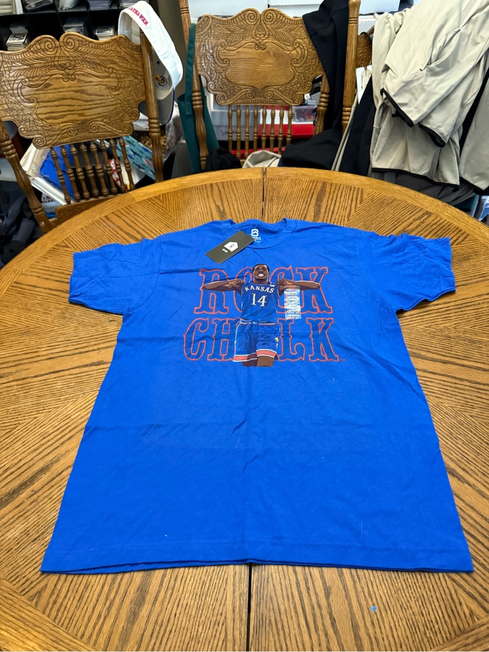 New with Tags Melvin Council Kansas Jayhawks Blue Graphic T-Shirt - Men